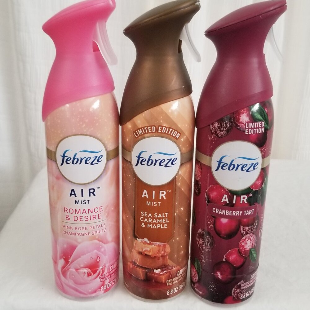 Febreze Air Mist Limited Edition 3 Bottles 8.8 Oz each Brand New